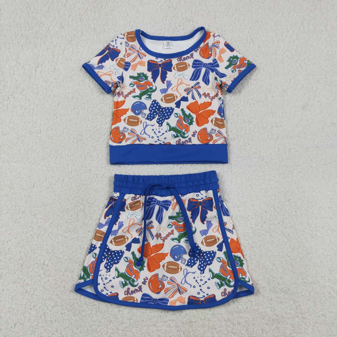 Football team design baby girl summer yoga outfit