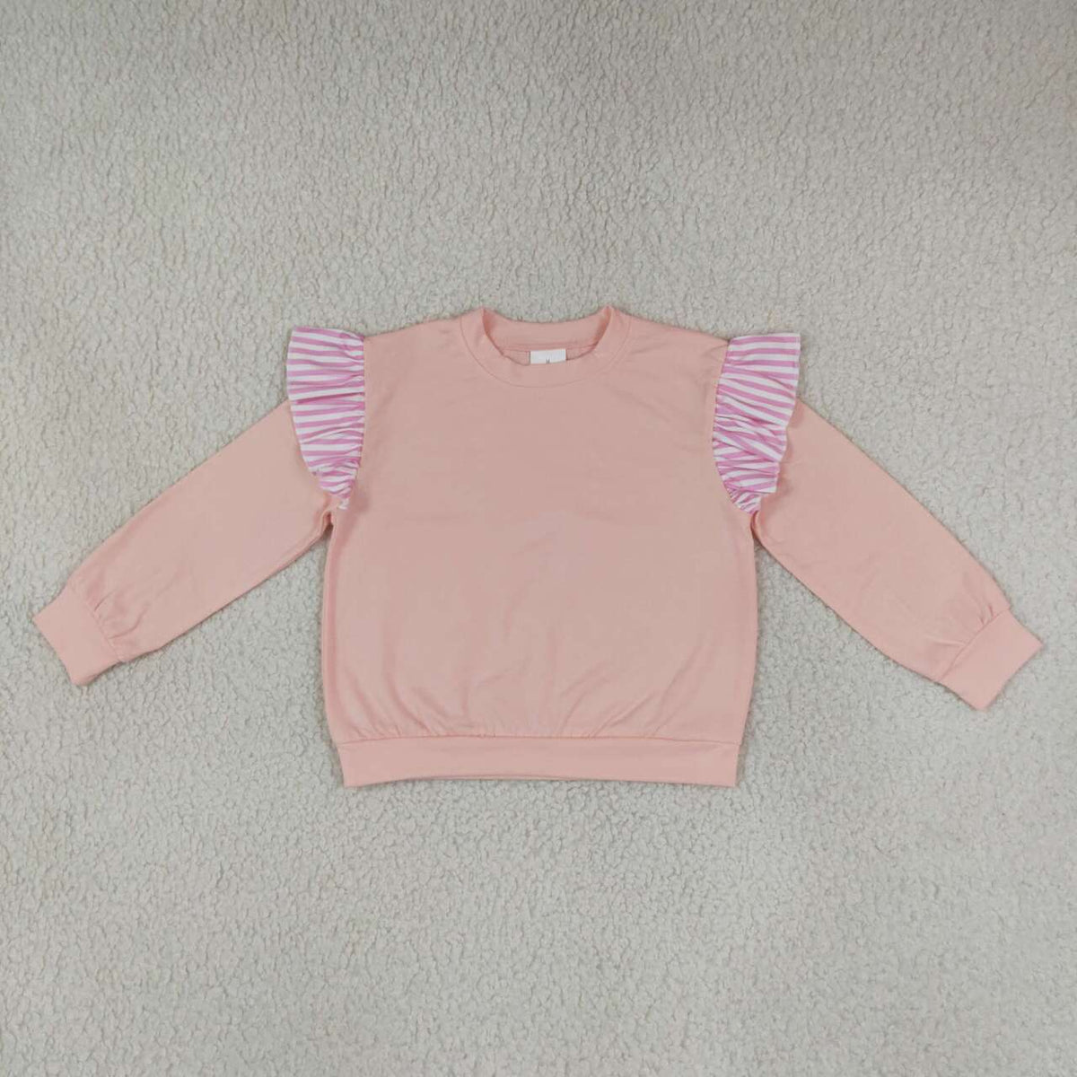 Pink color girls long sleeve spring fall top