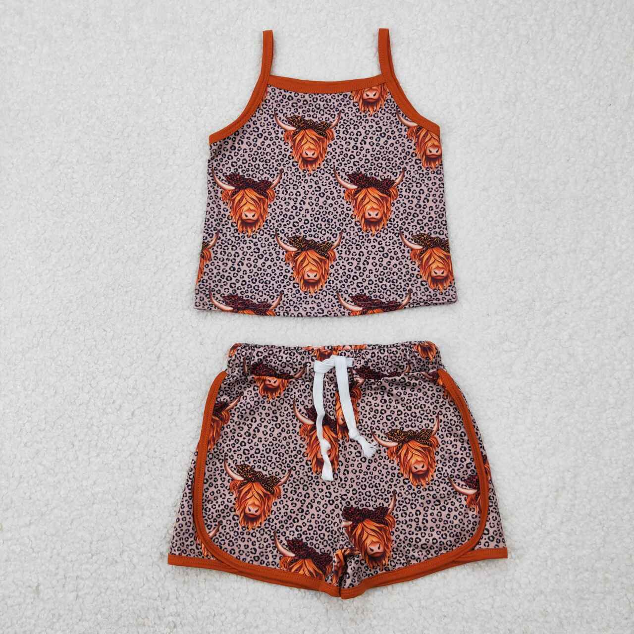 Baby girls highland cow leopard clothes