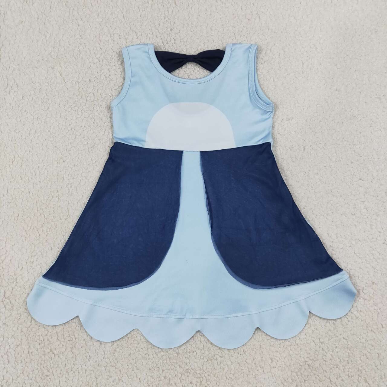 Blue dog design toddle girls summer dress