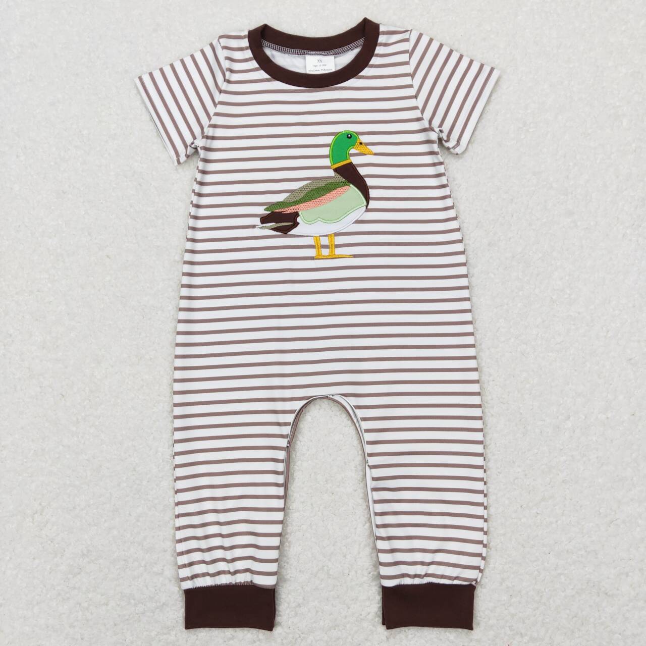 toddle boy embroidery mallard duck romper