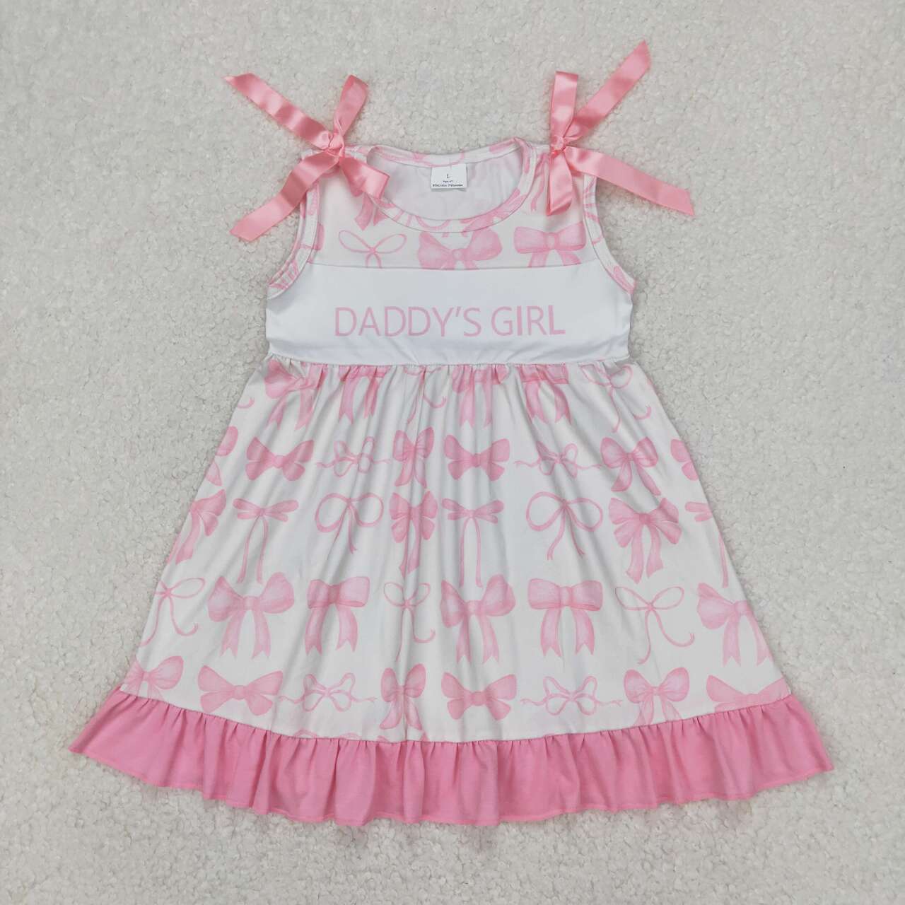 Daddys girl pink bow summer dress