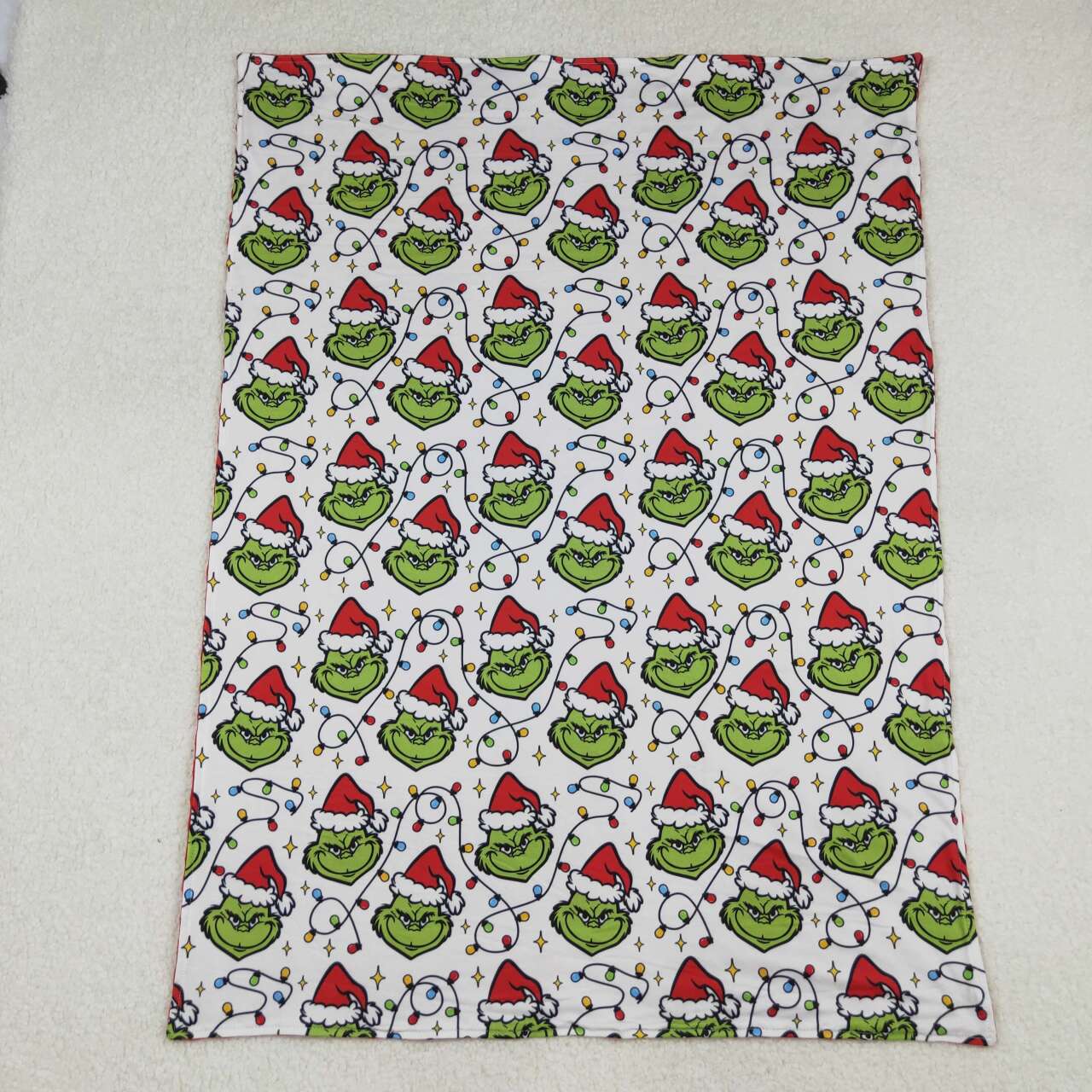 toddle kids Christmas green face soft blanket