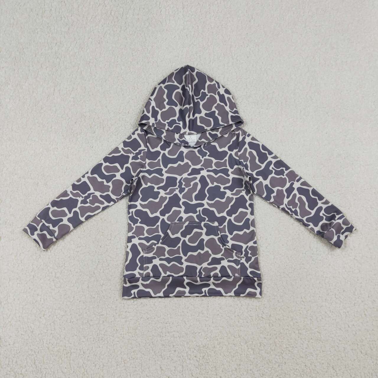 Dark grey camo boy hoodie top