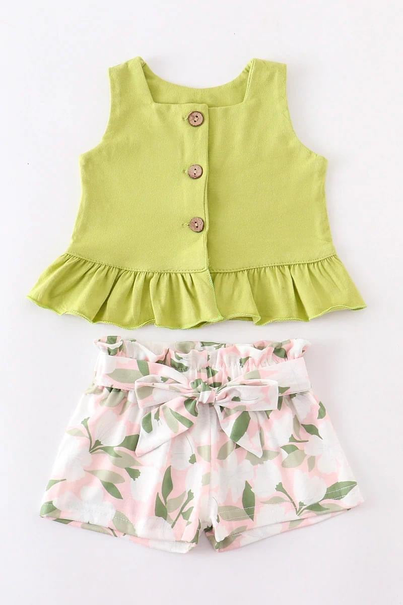 Wholesale girls summer clothing set