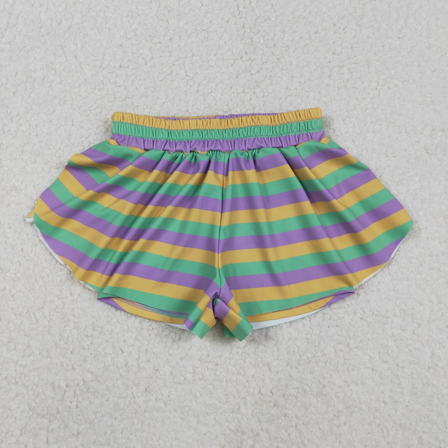 Toddle baby Mardi Gras summer stripes shorts