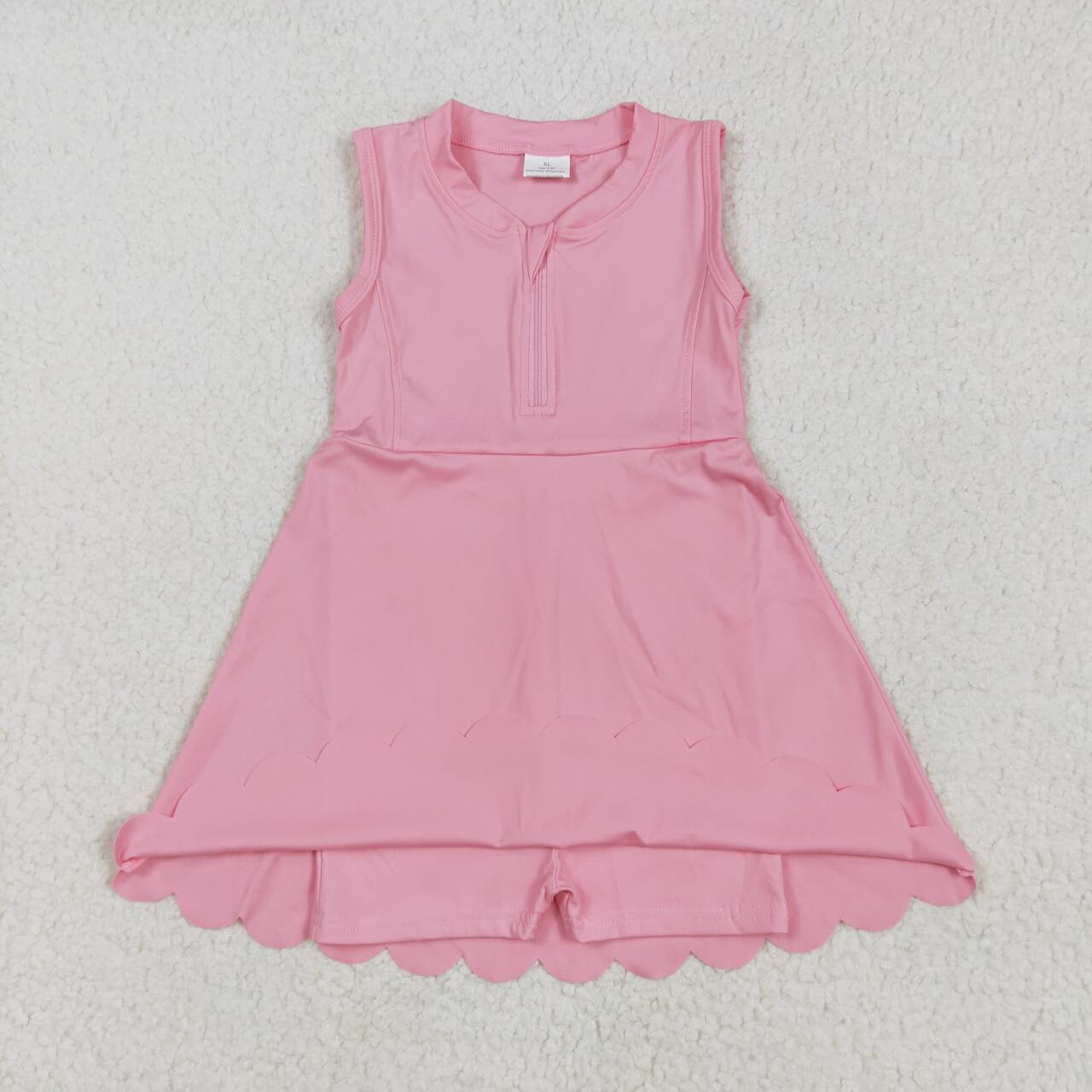 Baby girls pink active wear athletic summer yoga skirt dress