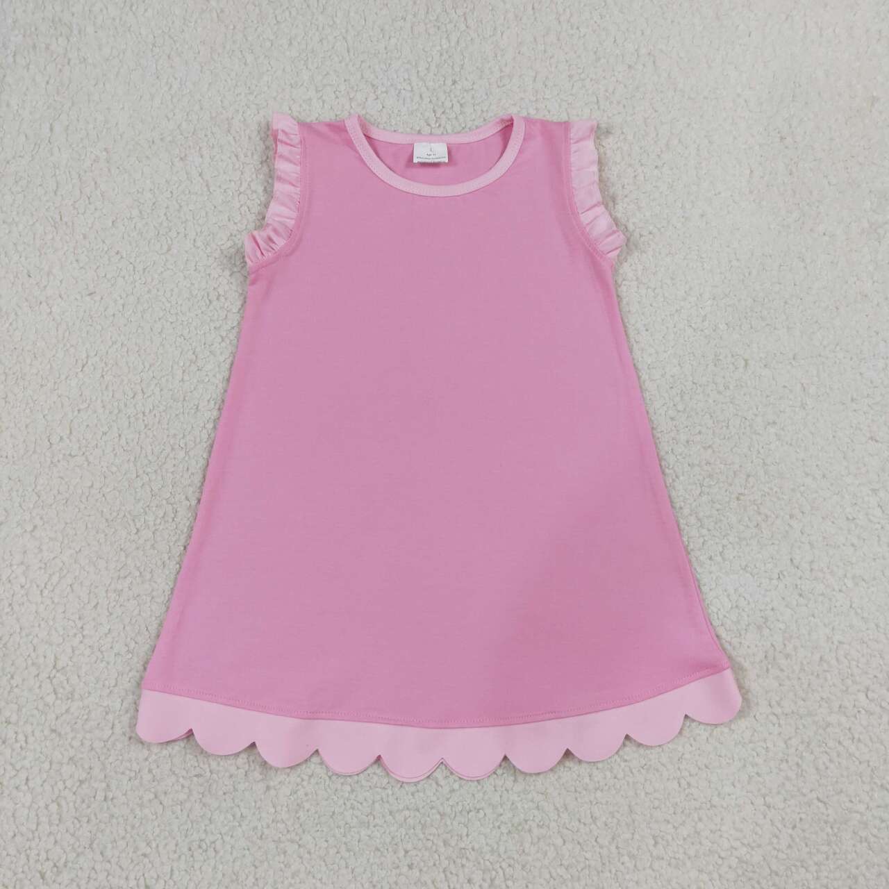 Pink color girls summer dress
