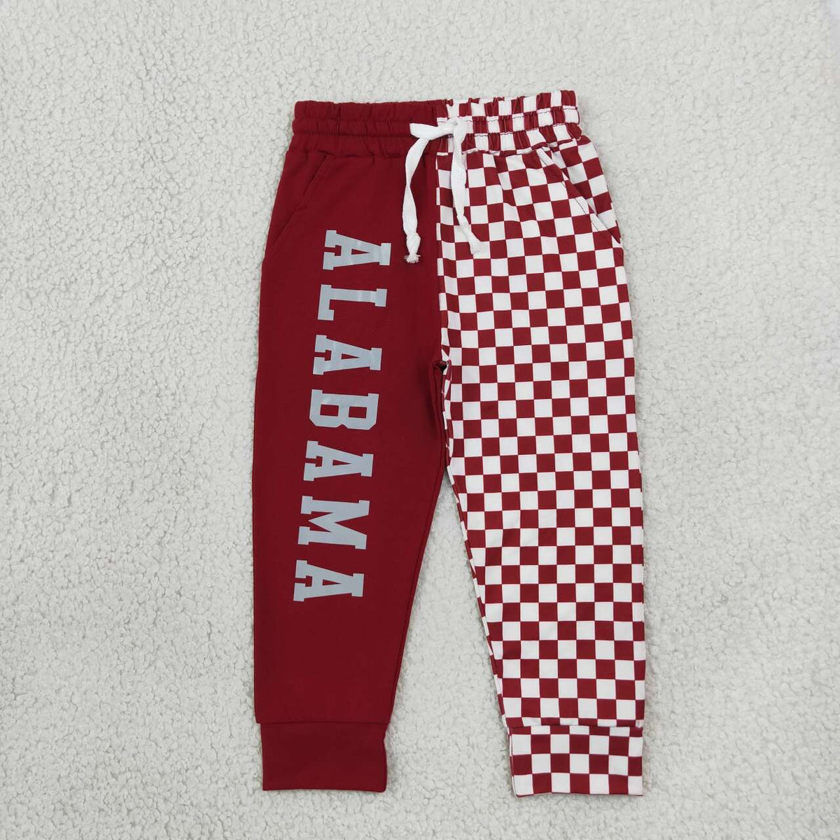 Alabama team print boys milk silk pants