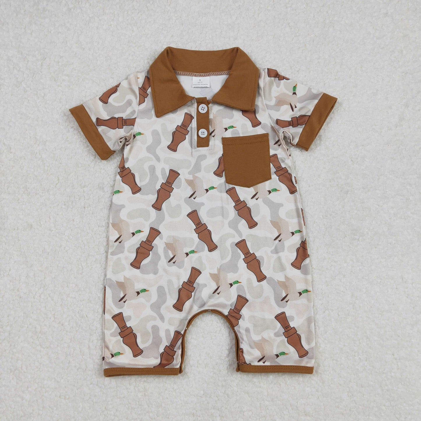 Toddle baby boy duck camo camo romper