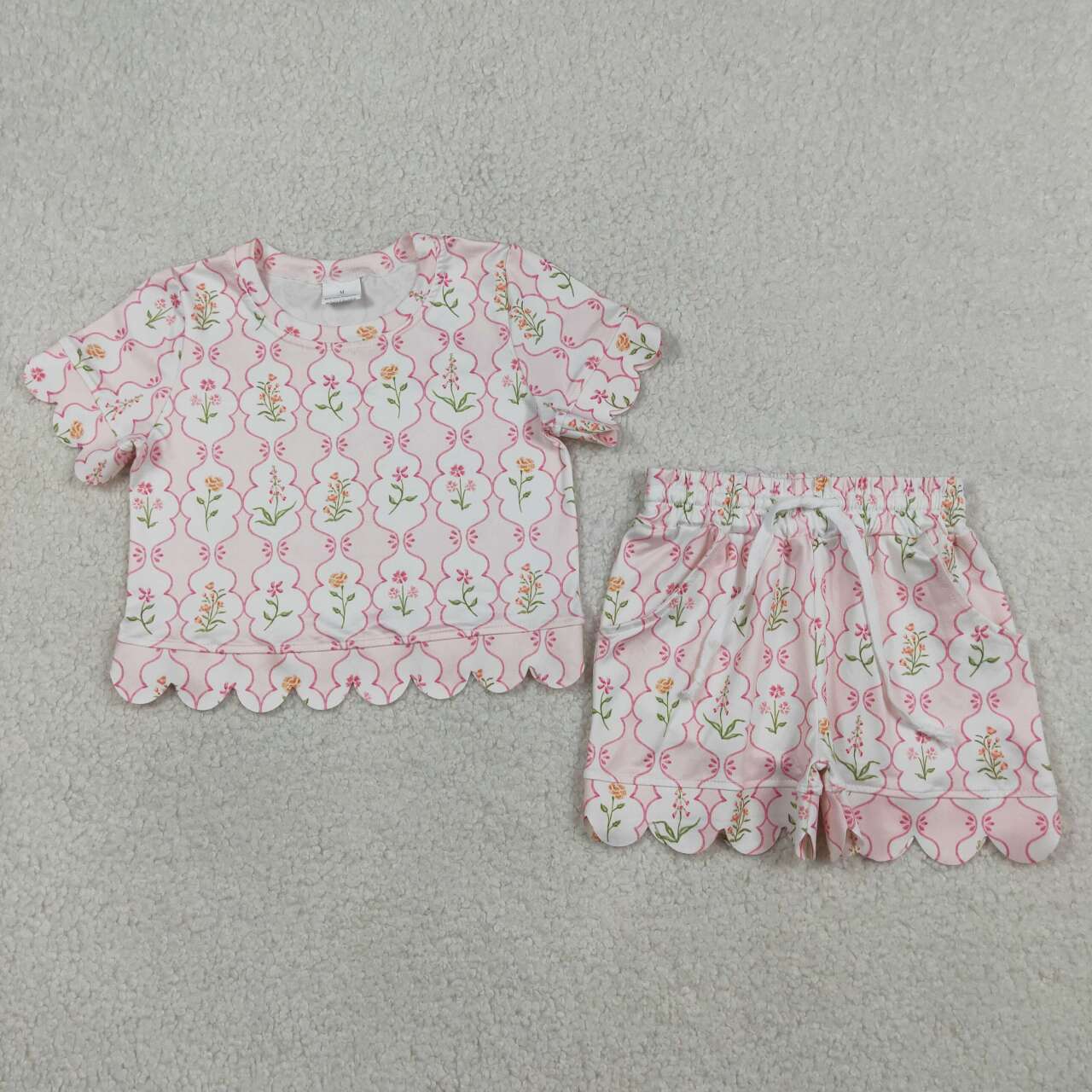 Flowers design baby girl summer outfit