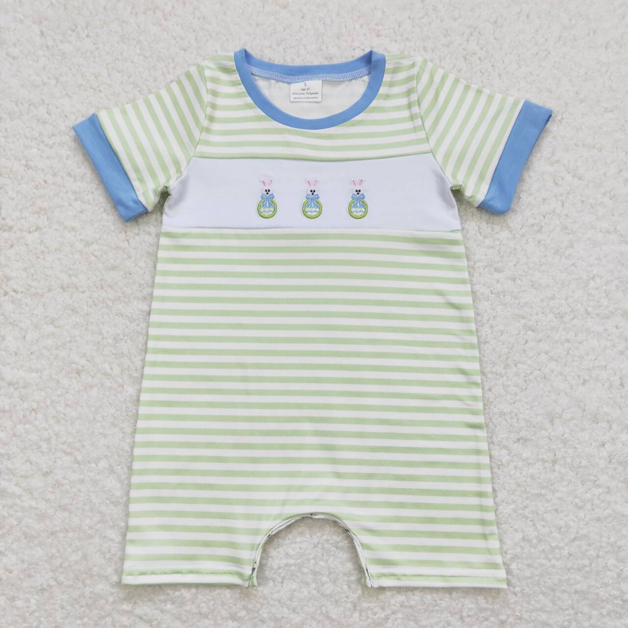 RTS (6/9) Bunny Hood Easter Cozy Romper