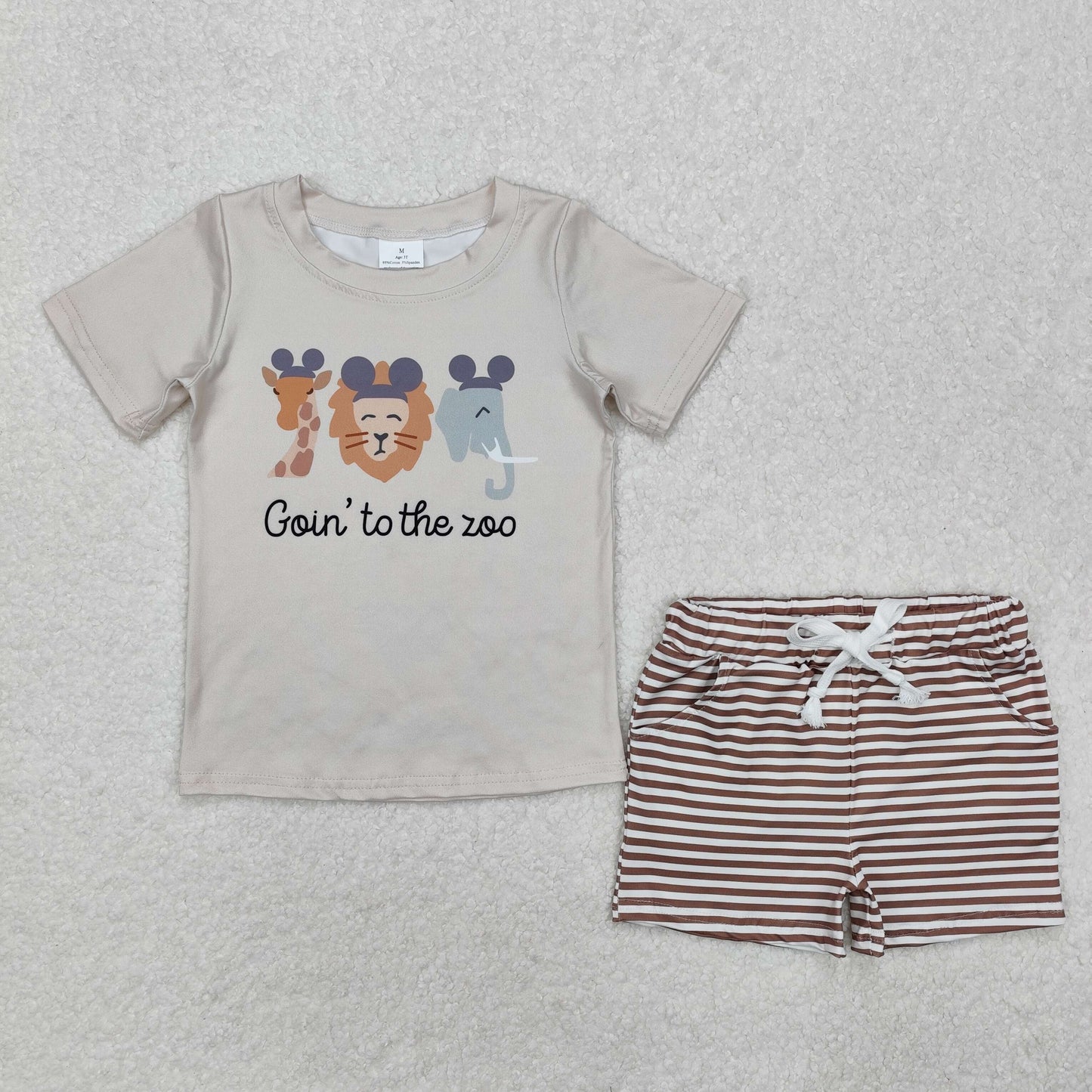 Going to the zoo baby boy animal outfit