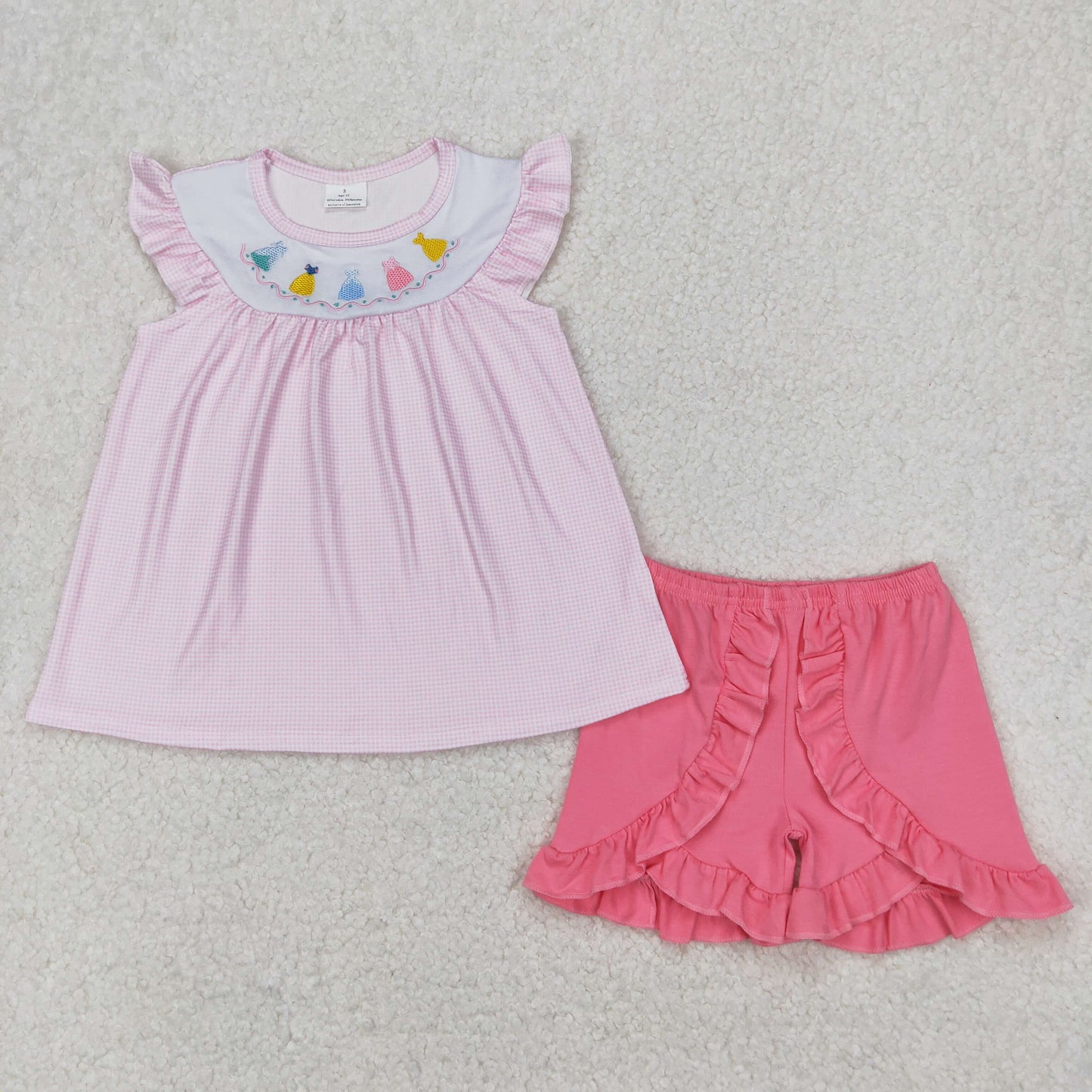 Baby girl embroidery princess summer outfit