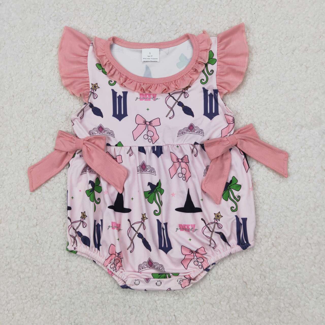 Baby girls movie design summer romper