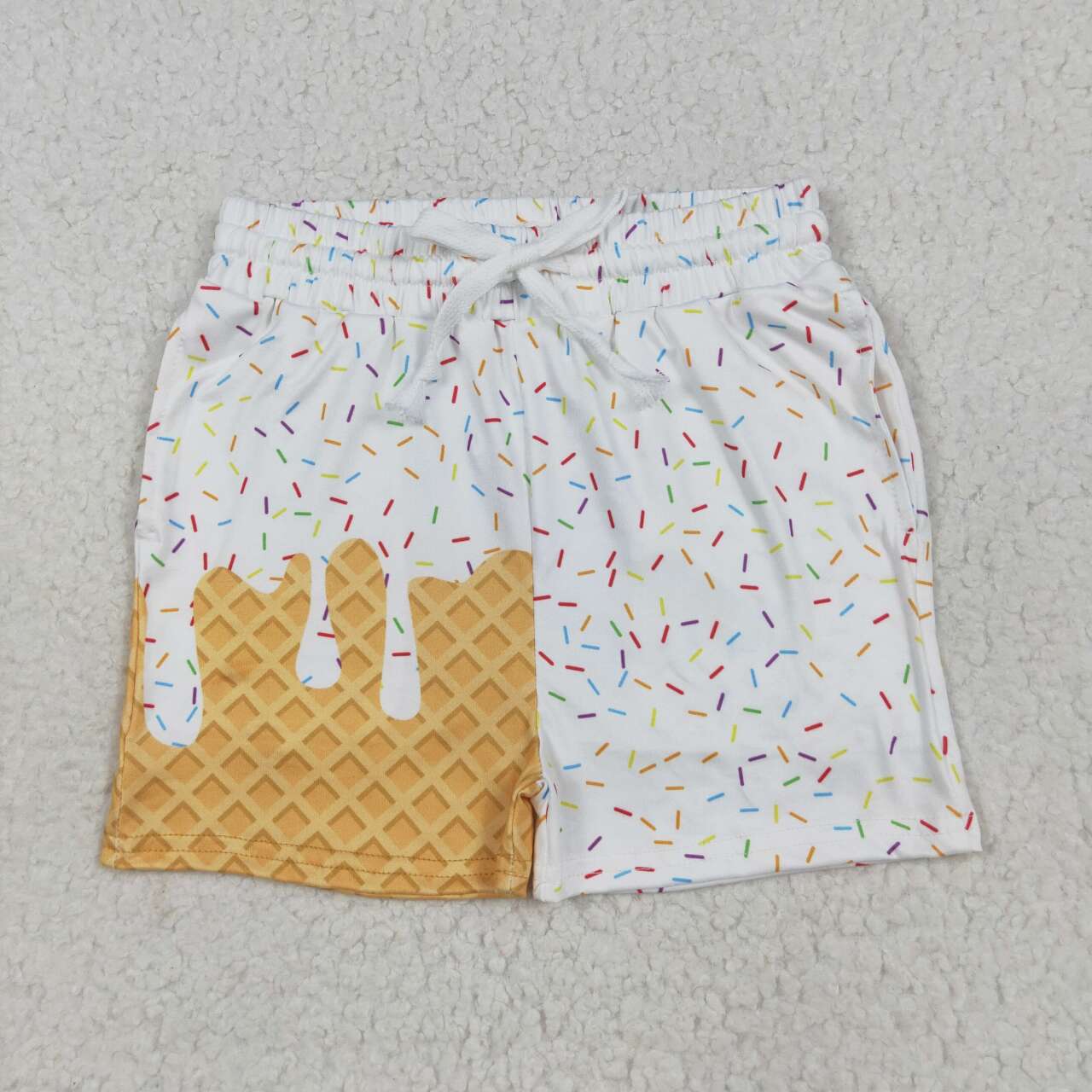 Toddle baby white design summer shorts