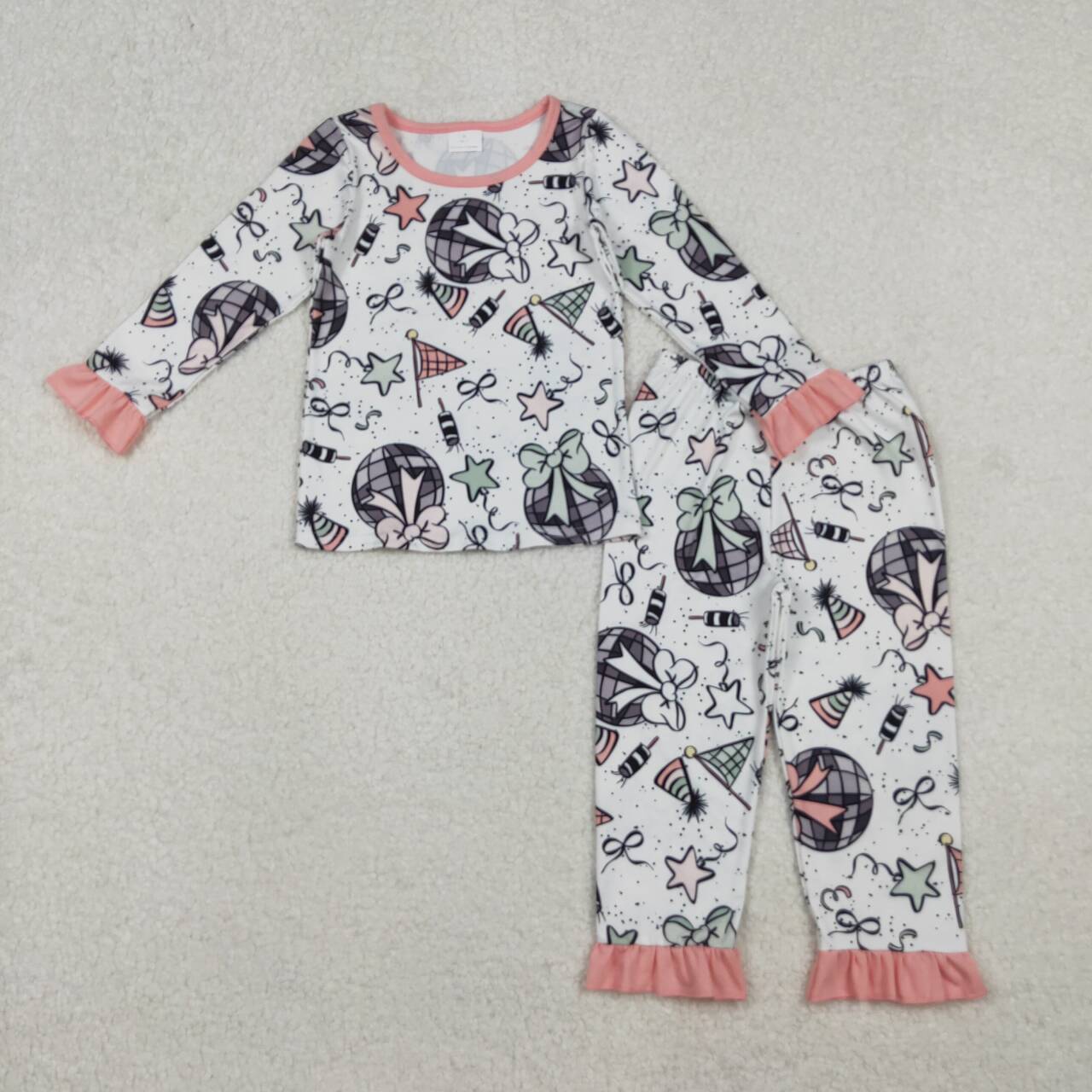 Happy New Year kids girls matching pajama set