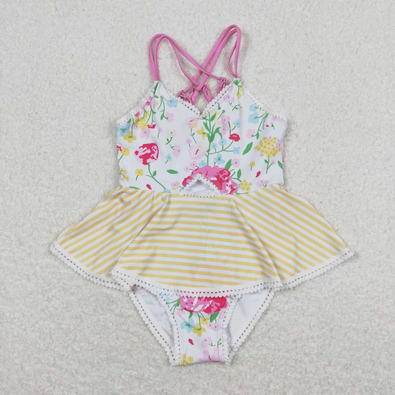 toddle baby girls floral one piece bathing suit