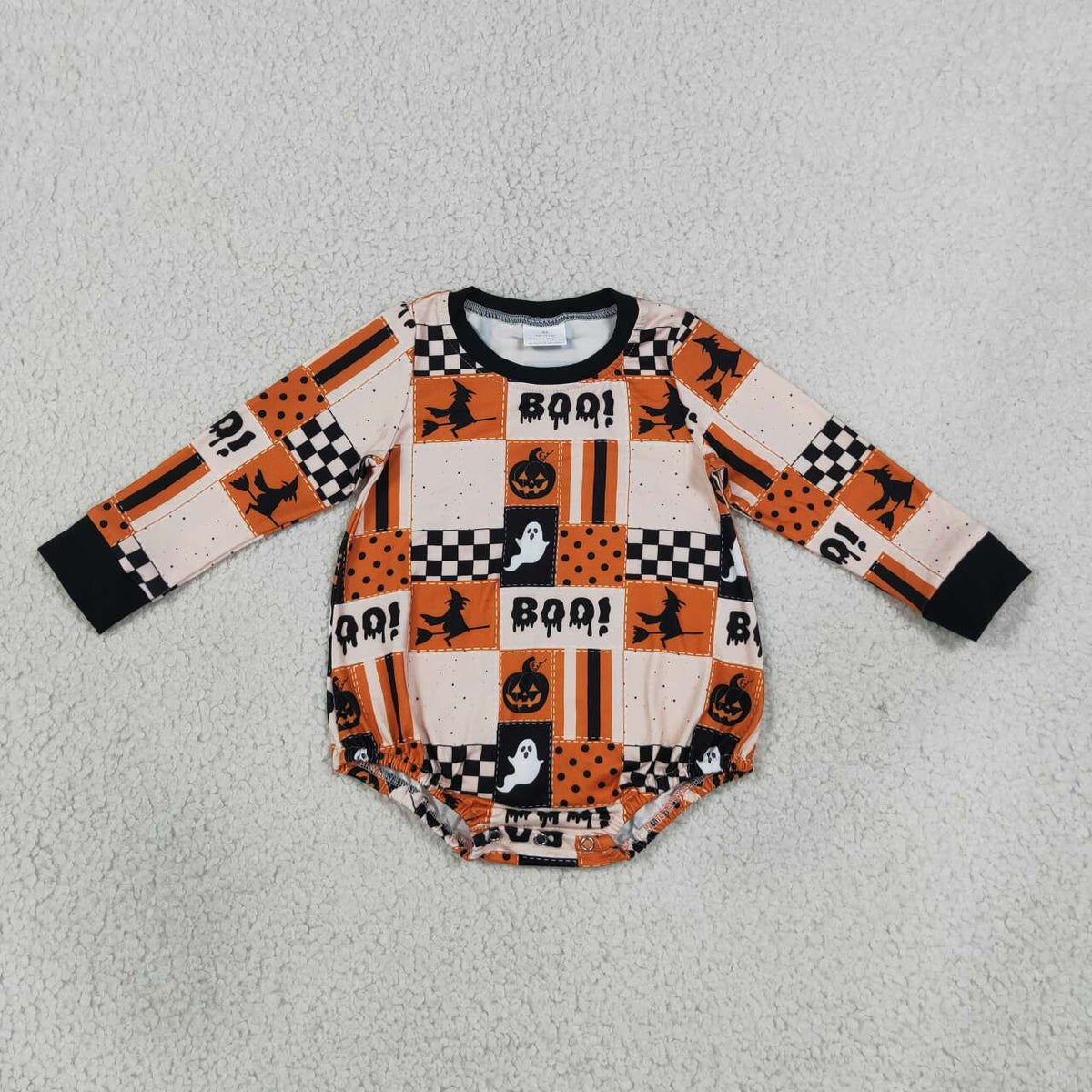 Toddle baby long sleeve halloween boo romper
