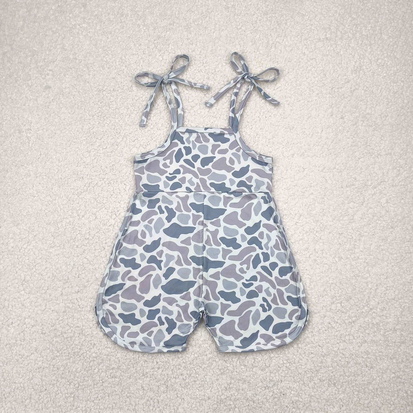 Baby girls grey camo romper jumpsuit