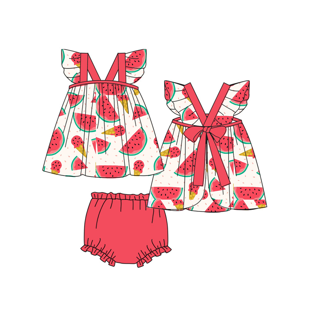 toddle girls watermelon bummmies set preorder