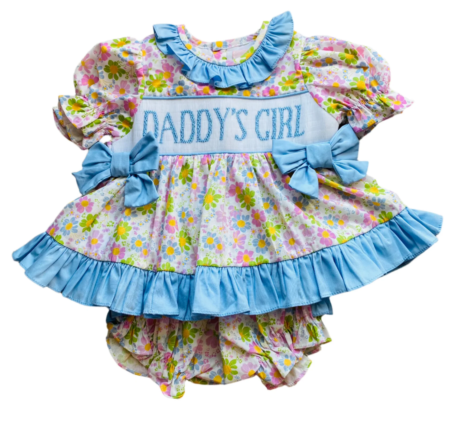 Daddys girl summer floral bummies outfit preorder