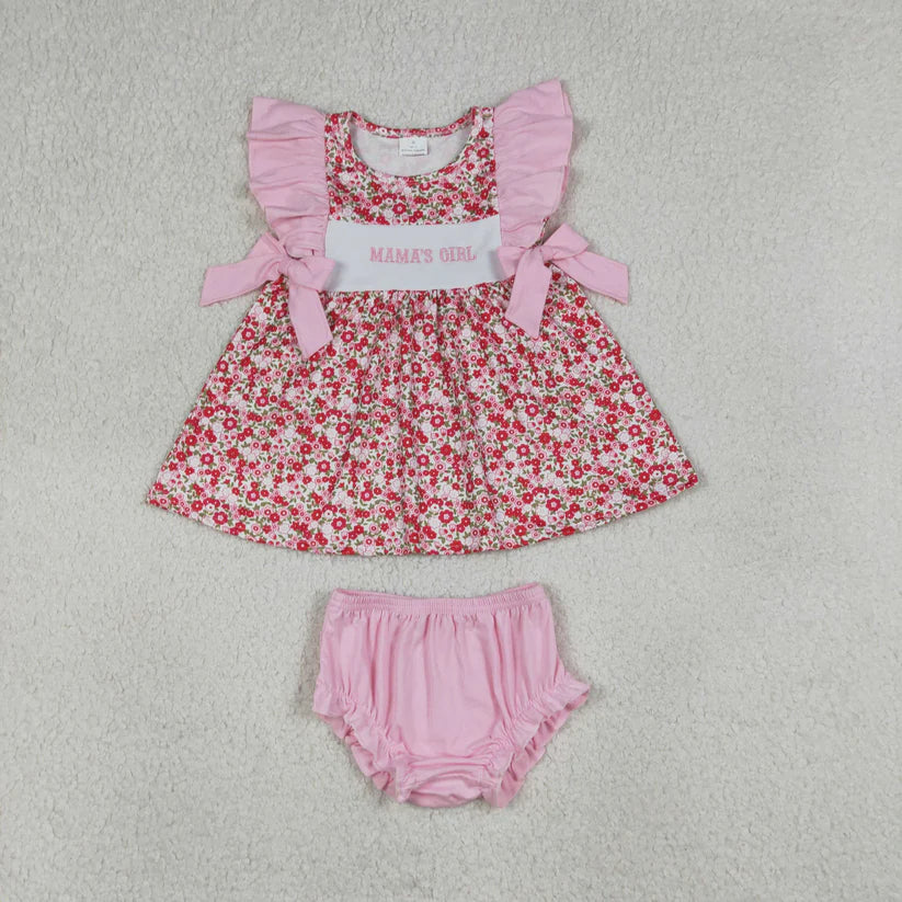 Mamas mini summer smocked bummies outfit