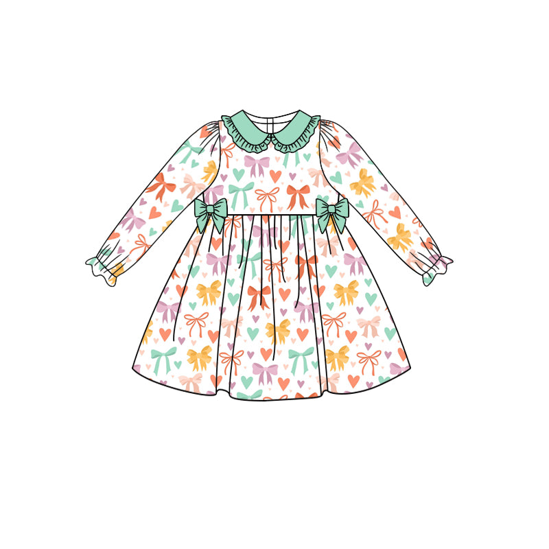 wholesale baby girls valentines day bowknot dress preorder