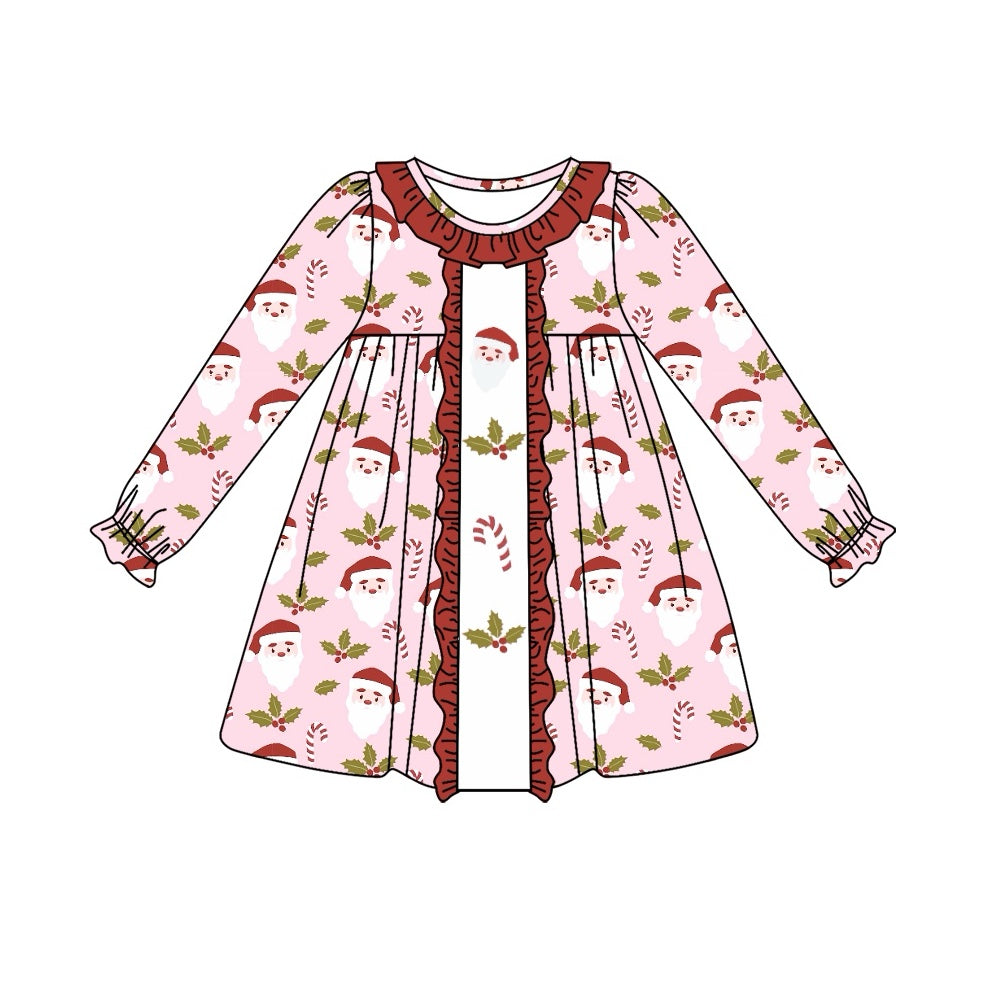 infant toddle girls christmas santa claus candy cane dress preorder