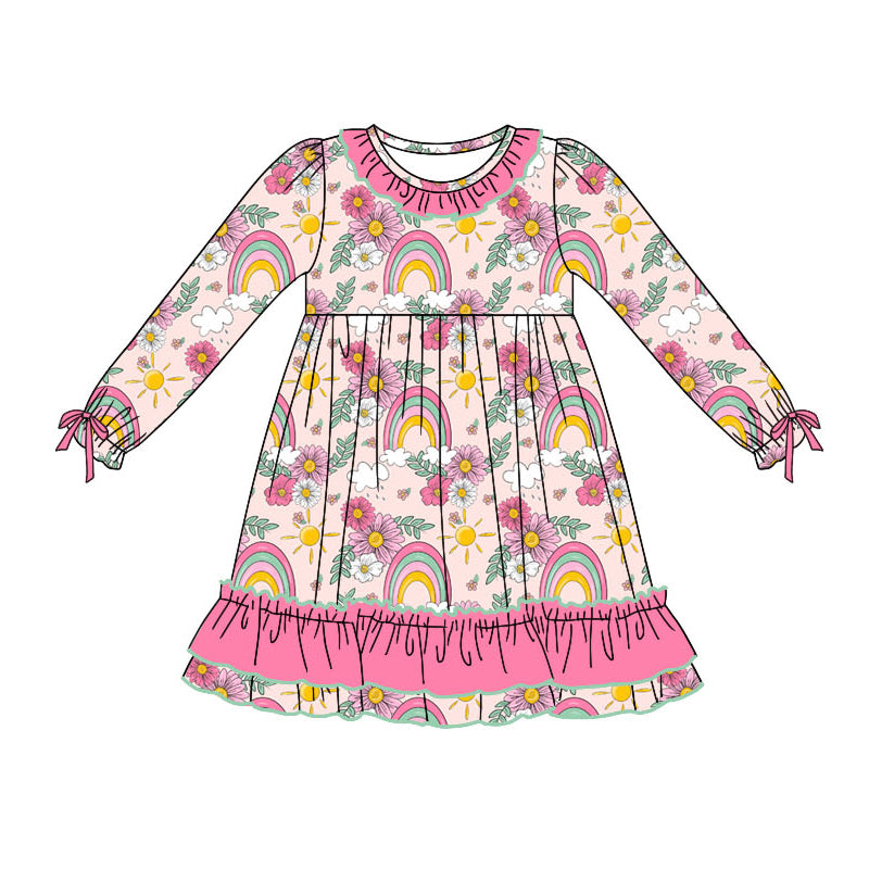 Sunshine flower girls rainbow boutique dress preorder