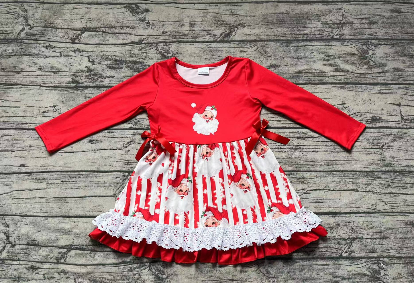 Christmas Santa Claus long sleeve winter dress preorder