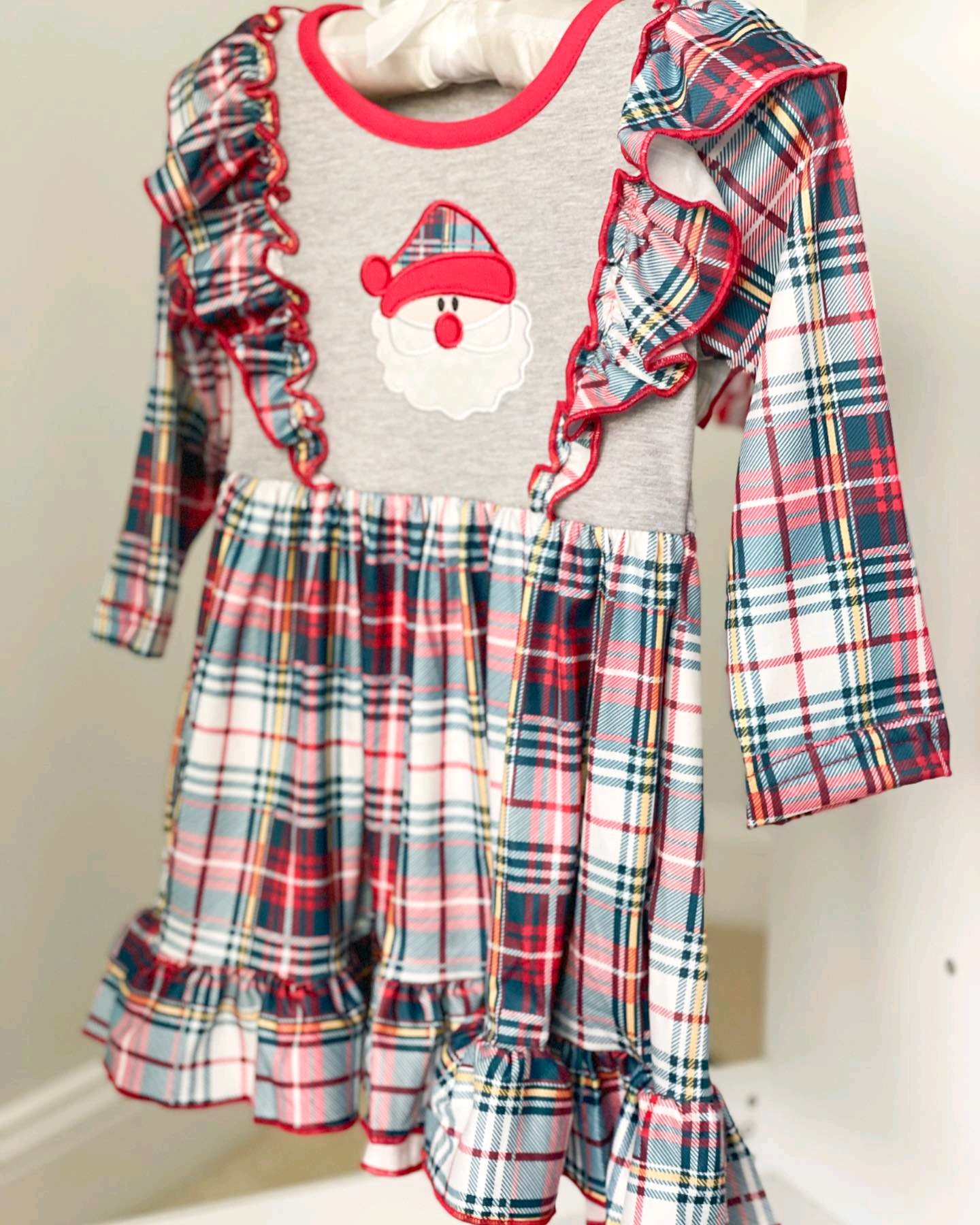 Wholesale kids baby girls Christmas Santa Claus dress preorder