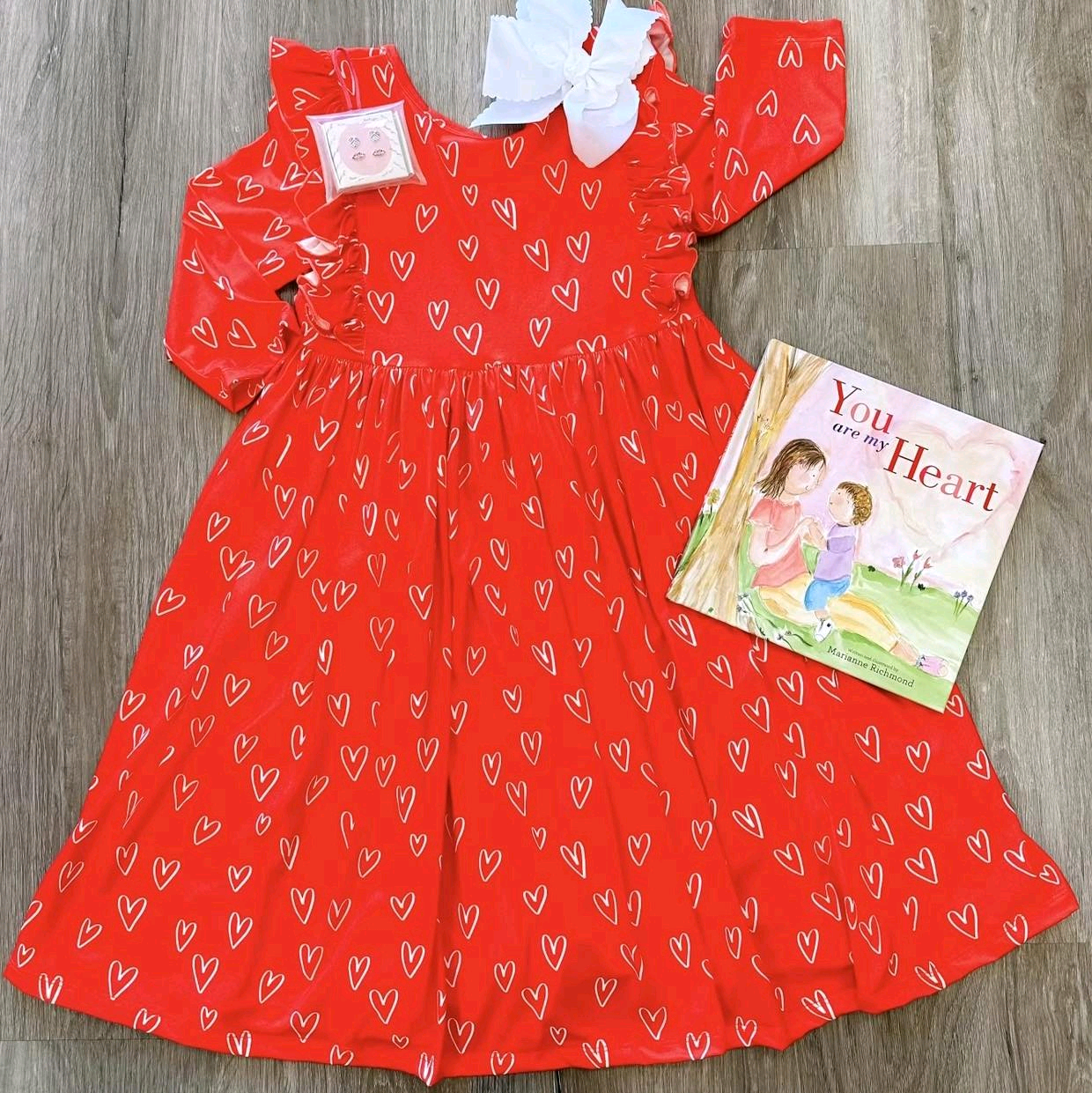 Valentines day red heart dress preorder