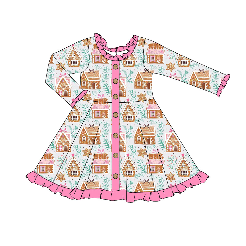 Christmas candy house toddle girls dress preorder