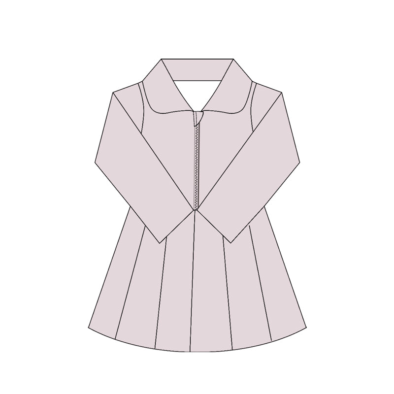 Baby girls light pink long sleeve active wear athletic yoga dress preorder