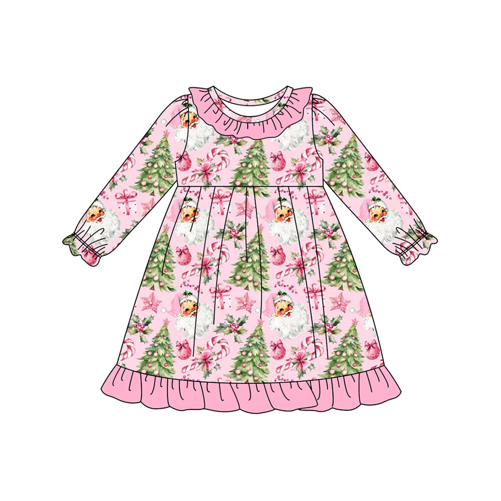 Toddle girls Christmas tree Santa Claus dress preorder