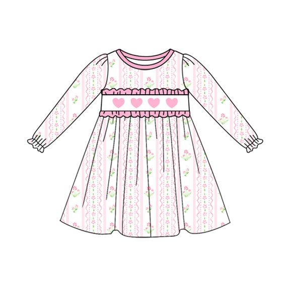 Valentines heart floral girls holiday dress preorder