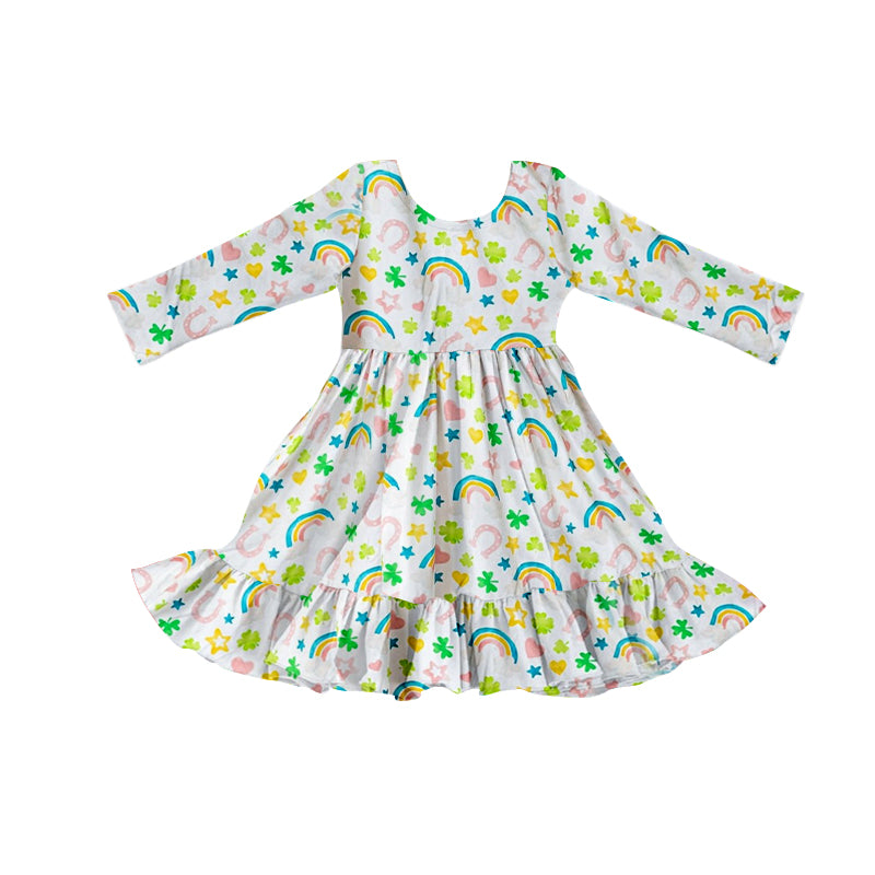 Saint Patrick's Day design girls long sleeve dress preorder