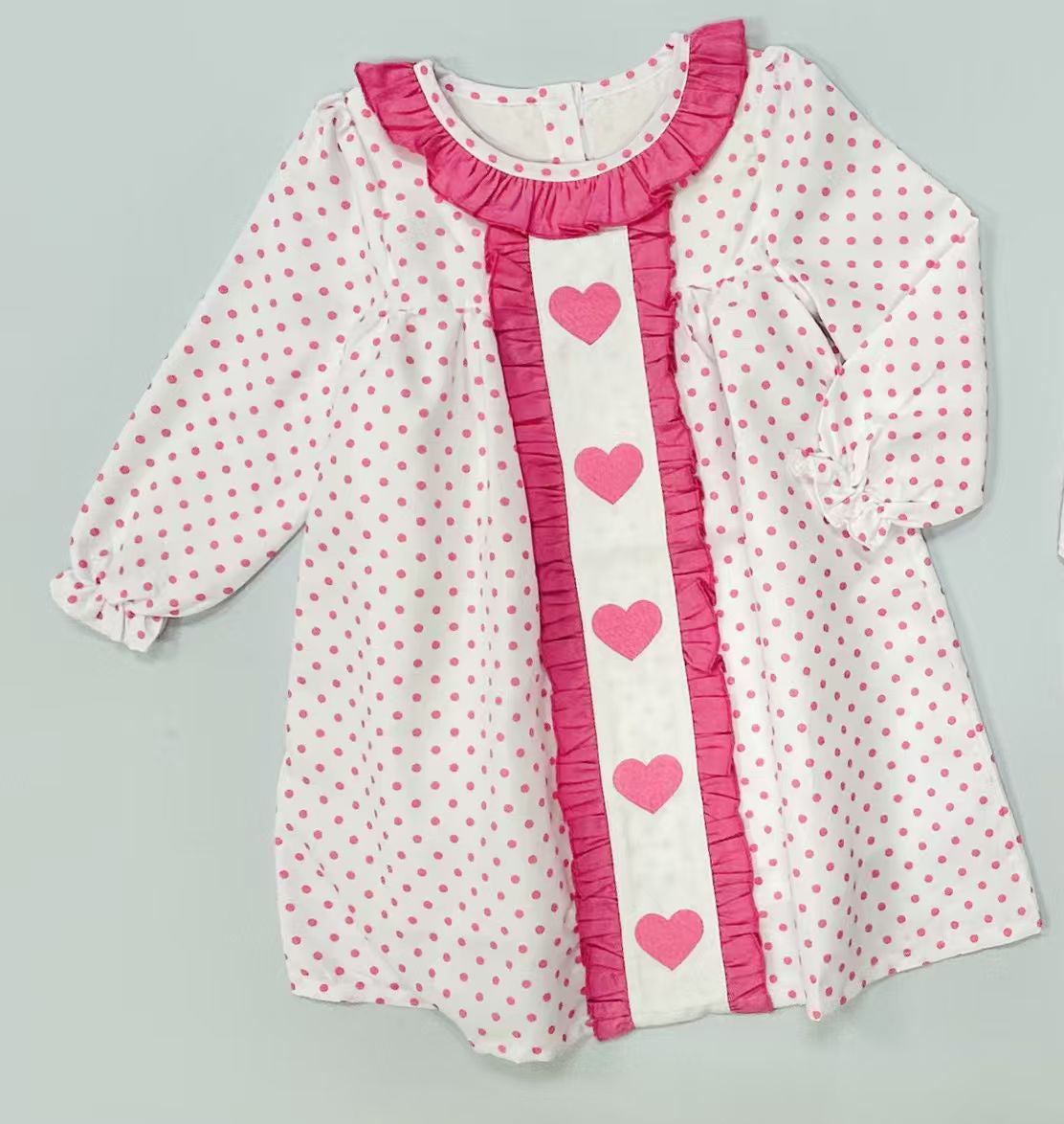Valentines heart baby girls holiday dress preorder