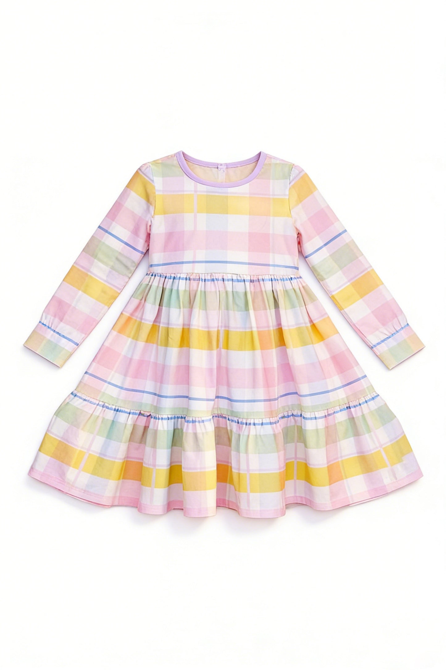 Plaid design toddle baby girls dress preorder