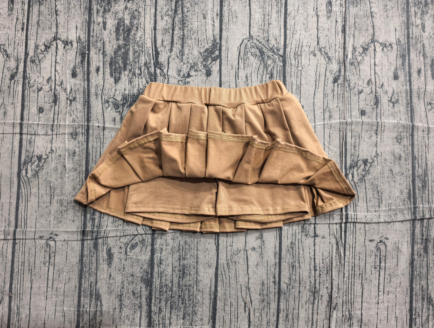baby girl khaki cotton skirt inside shorts preorder