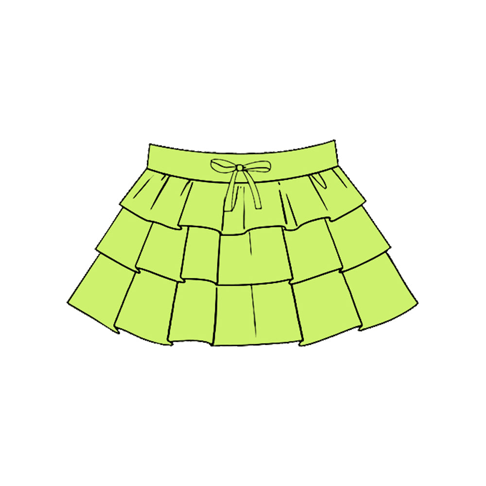 baby girl lime green color summer yoga skirt preorder
