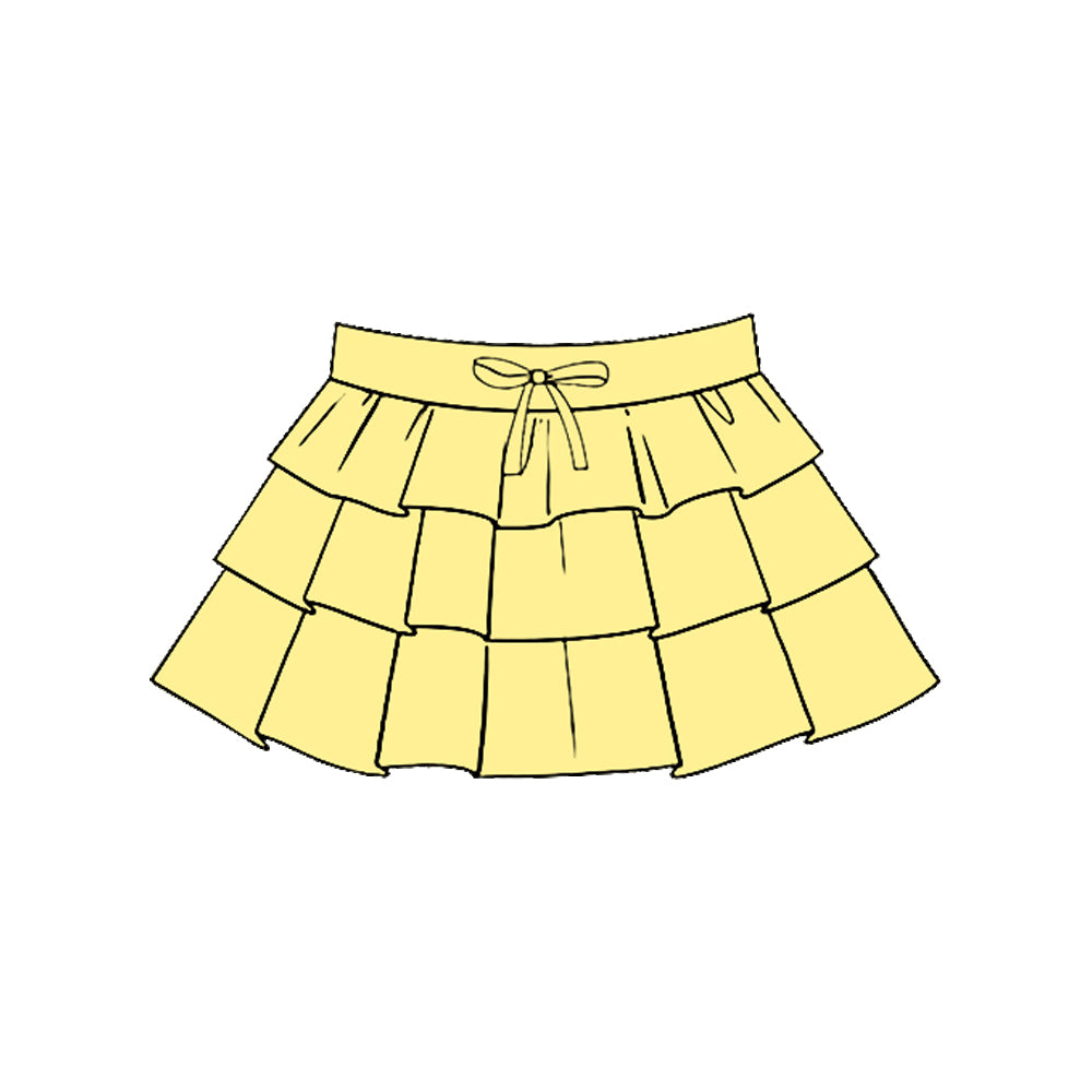 baby girl yellow color summer yoga skirt preorder