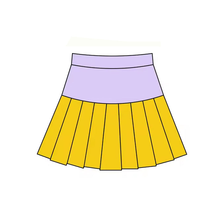 baby girl Mardi Gras color summer yoga skirt preorder