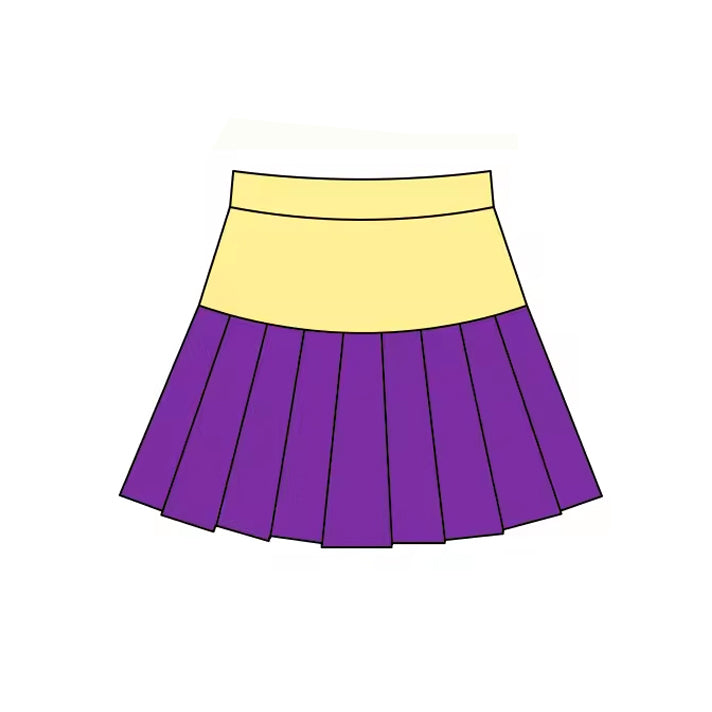 baby girl Mardi Gras color summer yoga skirt preorder