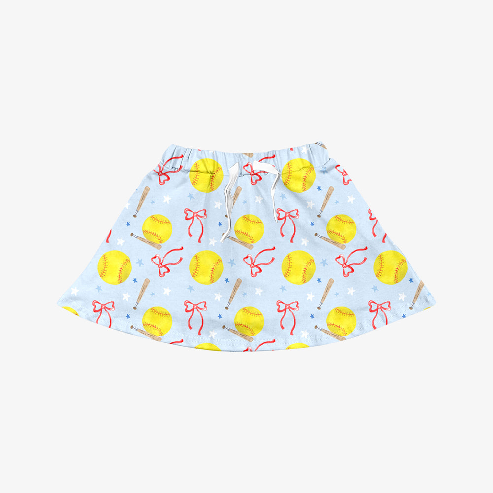 baby girl softball yoga skirt preorder