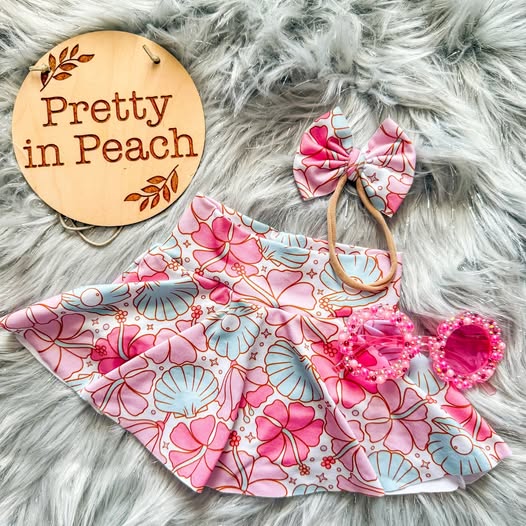 Toddle baby girls floral print yoga skirt preorder