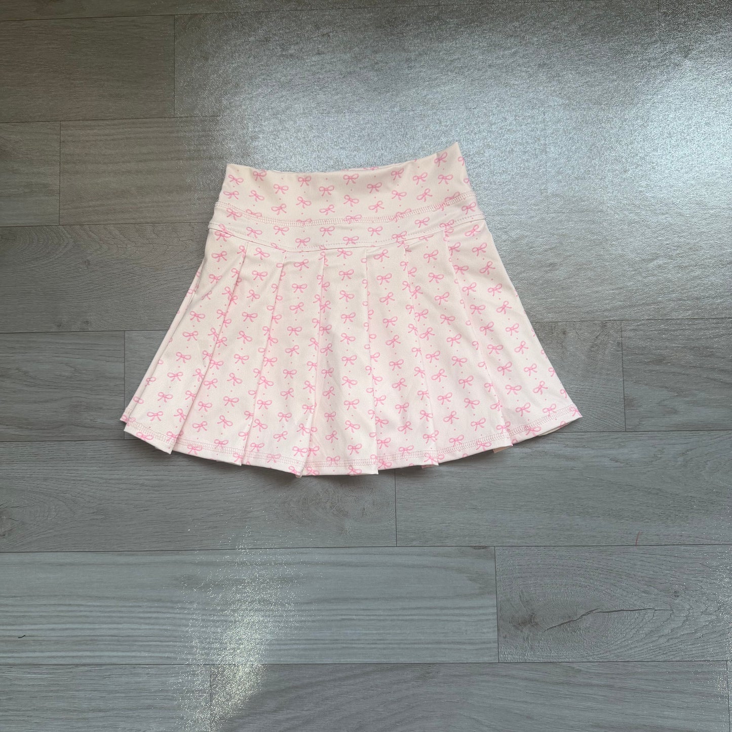 Pink bow color girls summer yoga skirts preorder