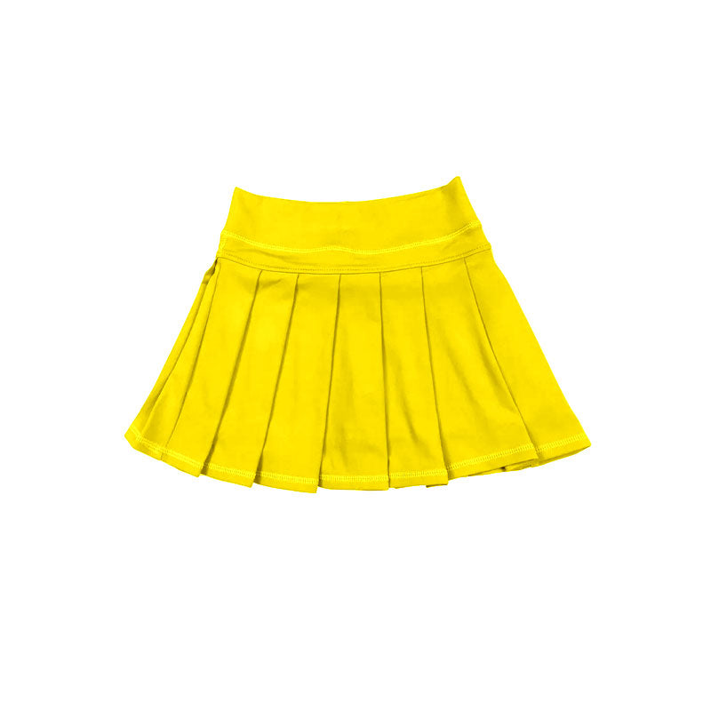 Yellow color girls summer yoga skirts preorder