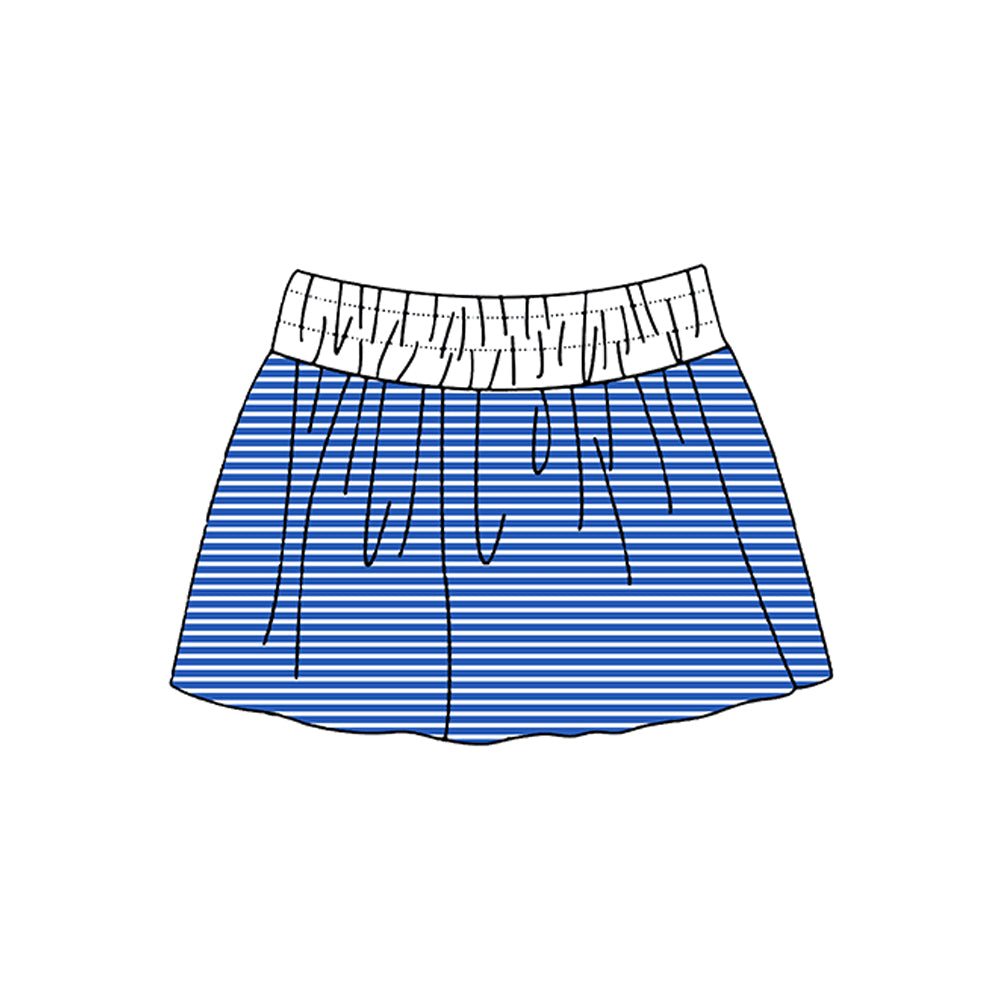 Dark blue stripes color girls summer yoga skirts preorder